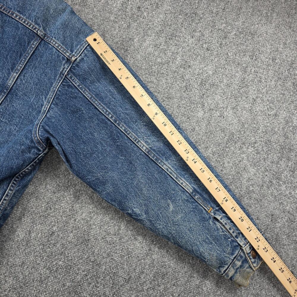 Levis Jacket Mens Medium Blue Sherpa Lined Denim Trucker Coat 70609-0216 Winter - Picture 8 of 16